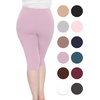 image:imageSTRETCH IS COMFORT Womens and Plus Size High Rise Knee and Ankle LeggingsOrchid Purple