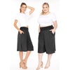 image:imageWomens Flowy Capri Pants Wide Leg Casual Gaucho Pants with Pockets and Straight Leg High Waist Lounge Plus Size S  7XBlack