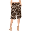 image:imageWomens Flowy Capri Pants Wide Leg Casual Gaucho Pants with Pockets and Straight Leg High Waist Lounge Plus Size S  7XBrown Leopard