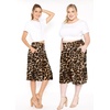 image:imageWomens Flowy Capri Pants Wide Leg Casual Gaucho Pants with Pockets and Straight Leg High Waist Lounge Plus Size S  7XBrown Leopard