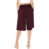image:imageWomens Flowy Capri Pants Wide Leg Casual Gaucho Pants with Pockets and Straight Leg High Waist Lounge Plus Size S  7XBurgundy