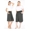 image:imageWomens Flowy Capri Pants Wide Leg Casual Gaucho Pants with Pockets and Straight Leg High Waist Lounge Plus Size S  7XCharcoal Gray