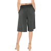 image:imageWomens Flowy Capri Pants Wide Leg Casual Gaucho Pants with Pockets and Straight Leg High Waist Lounge Plus Size S  7XCharcoal Gray