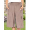 image:imageWomens Flowy Capri Pants Wide Leg Casual Gaucho Pants with Pockets and Straight Leg High Waist Lounge Plus Size S  7XMocha