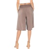 image:imageWomens Flowy Capri Pants Wide Leg Casual Gaucho Pants with Pockets and Straight Leg High Waist Lounge Plus Size S  7XMocha