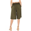 image:imageWomens Flowy Capri Pants Wide Leg Casual Gaucho Pants with Pockets and Straight Leg High Waist Lounge Plus Size S  7XOlive Green