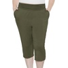 image:imageWomens Flowy Capri Pants Wide Leg Casual Gaucho Pants with Pockets and Straight Leg High Waist Lounge Plus Size S  7XOlive Green