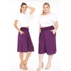 image:imageWomens Flowy Capri Pants Wide Leg Casual Gaucho Pants with Pockets and Straight Leg High Waist Lounge Plus Size S  7XPurple