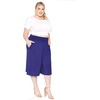 image:imageWomens Flowy Capri Pants Wide Leg Casual Gaucho Pants with Pockets and Straight Leg High Waist Lounge Plus Size S  7XRoyal Blue