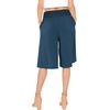 image:imageWomens Flowy Capri Pants Wide Leg Casual Gaucho Pants with Pockets and Straight Leg High Waist Lounge Plus Size S  7XTeal