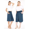image:imageWomens Flowy Capri Pants Wide Leg Casual Gaucho Pants with Pockets and Straight Leg High Waist Lounge Plus Size S  7XTeal
