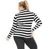 image:imageWomens Turtle Neck  Long Sleeve and Sleeveless Top  Plus Size XL7X  Tops Women White Turtleneck WomenBlack White Stripes