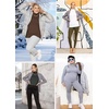 image:imageWomens Turtle Neck  Long Sleeve and Sleeveless Top  Plus Size XL7X  Tops Women White Turtleneck WomenCheckered Black and White