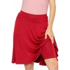 image:imageSTRETCH IS COMFORT Womens ALine with Builtin Shorts  Work Knee Length Skirts for Women  Black Skirt for Women  FaldasRed