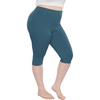 image:imageSTRETCH IS COMFORT Womens and Plus Size High Rise Knee and Ankle LeggingsTeal