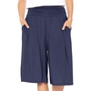 image:imageWomens Flowy Capri Pants Wide Leg Casual Gaucho Pants with Pockets and Straight Leg High Waist Lounge Plus Size S  7XNavy Blue