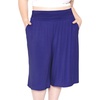 image:imageWomens Flowy Capri Pants Wide Leg Casual Gaucho Pants with Pockets and Straight Leg High Waist Lounge Plus Size S  7XRoyal Blue
