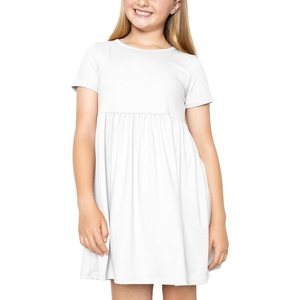 image:imageGirls Oh So Soft TShirt Dress White 16  95 polyester 5 spandex crew neck pullon style soft stretch leggings layer school play travel washable