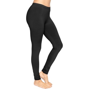 image:imageSTRETCH IS COMFORT Cotton Capri Leggings Knee Length Pants Plus Size  Soft pullon comfort lightweight summer feel ankle option casual layering cotton leggings black capris under dressesBlack