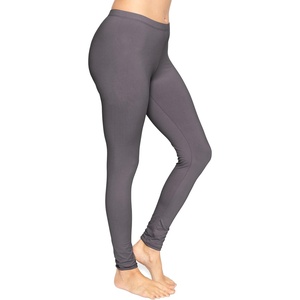 image:imageSTRETCH IS COMFORT Cotton Capri Leggings Knee Length Pants Plus Size  Soft pullon comfort lightweight summer feel ankle option casual layering cotton leggings black capris under dressesStone Gray