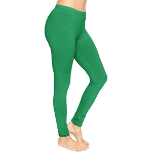 image:imageSTRETCH IS COMFORT Cotton Capri Leggings Knee Length Pants Plus Size  Soft pullon comfort lightweight summer feel ankle option casual layering cotton leggings black capris under dressesKelly Green