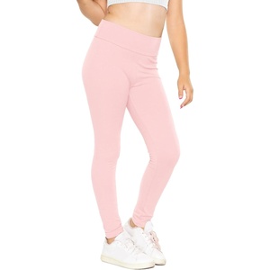 image:imageSTRETCH IS COMFORT High Waist Cotton Girls Leggings Pants and Bike Shorts  95 cotton 5 spandex 4 way stretch ankle or short length options school dance layering leggings for girls girls pantsLight Pink