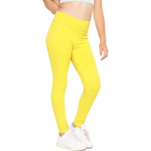image:imageSTRETCH IS COMFORT High Waist Cotton Girls Leggings Pants and Bike Shorts  95 cotton 5 spandex 4 way stretch ankle or short length options school dance layering leggings for girls girls pantsYellow