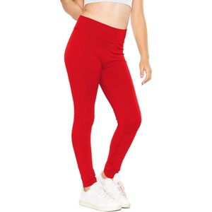 image:imageSTRETCH IS COMFORT High Waist Cotton Girls Leggings Pants and Bike Shorts  95 cotton 5 spandex 4 way stretch ankle or short length options school dance layering leggings for girls girls pantsRed