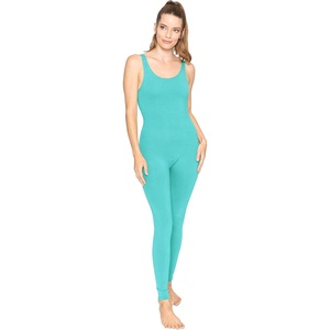 image:imageSTRETCH IS COMFORT Womens Tank Unitard Dance Costume Body Suit Doll Costume  sleeveless pullon fit cosplay acrobatics theatre stage events athletic romper one piece outfits for womenTurquoise Cotton