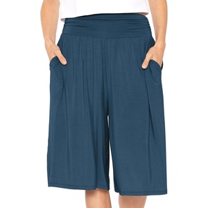 image:imageWomens Flowy Capri Pants Wide Leg Casual Gaucho Pants with Pockets and Straight Leg High Waist Lounge Plus Size S  7XTeal