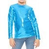 image:imageGirls Long Sleeve Shirts  Soft Crew Neck Top  Short Sleeve  Long Sleeve Shirt Girls Size 2T  16Mystique Ocean Blue