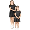 image:imageGirls Oh So Soft TShirt Dress  95 polyester 5 spandex crew neck pullon style soft stretch leggings layer school play travel washableBlack