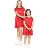 image:imageGirls Oh So Soft TShirt Dress  95 polyester 5 spandex crew neck pullon style soft stretch leggings layer school play travel washableRed