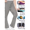 image:imageSTRETCH IS COMFORT Cotton Yoga Black Pants for Women Wide Leg Pants Comfy  4 way stretch adjustable high or low waist snug hip fit slight ankle opening lounge Women Pants Wide Leg Pants WomenBoho Natural Floral