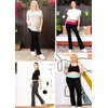image:imageSTRETCH IS COMFORT Cotton Yoga Black Pants for Women Wide Leg Pants Comfy  4 way stretch adjustable high or low waist snug hip fit slight ankle opening lounge Women Pants Wide Leg Pants WomenHoundstooth
