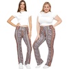 image:imageSTRETCH IS COMFORT Cotton Yoga Black Pants for Women Wide Leg Pants Comfy  4 way stretch adjustable high or low waist snug hip fit slight ankle opening lounge Women Pants Wide Leg Pants WomenBoho Natural Floral