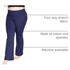 image:imageSTRETCH IS COMFORT Cotton Yoga Black Pants for Women Wide Leg Pants Comfy  4 way stretch adjustable high or low waist snug hip fit slight ankle opening lounge Women Pants Wide Leg Pants WomenNavy Blue