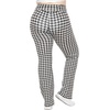 image:imageSTRETCH IS COMFORT Cotton Yoga Black Pants for Women Wide Leg Pants Comfy  4 way stretch adjustable high or low waist snug hip fit slight ankle opening lounge Women Pants Wide Leg Pants WomenHoundstooth