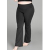 image:imageSTRETCH IS COMFORT Cotton Yoga Black Pants for Women Wide Leg Pants Comfy  4 way stretch adjustable high or low waist snug hip fit slight ankle opening lounge Women Pants Wide Leg Pants WomenBlack