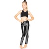 image:imageSTRETCH IS COMFORT Girls Metallic Leggings  Sparkly Dance Pants  Shiny Stretch Tights  Gold Leggings Girls Pink NeonBlack
