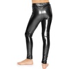 image:imageSTRETCH IS COMFORT Girls Metallic Leggings  Sparkly Dance Pants  Shiny Stretch Tights  Gold Leggings Girls Pink NeonBlack