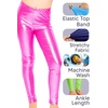 image:imageSTRETCH IS COMFORT Girls Metallic Leggings  Sparkly Dance Pants  Shiny Stretch Tights  Gold Leggings Girls Pink NeonChrome