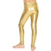 image:imageSTRETCH IS COMFORT Girls Metallic Leggings  Sparkly Dance Pants  Shiny Stretch Tights  Gold Leggings Girls Pink NeonGold