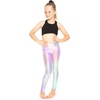 image:imageSTRETCH IS COMFORT Girls Metallic Leggings  Sparkly Dance Pants  Shiny Stretch Tights  Gold Leggings Girls Pink NeonHolographic Silver
