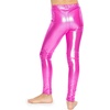image:imageSTRETCH IS COMFORT Girls Metallic Leggings  Sparkly Dance Pants  Shiny Stretch Tights  Gold Leggings Girls Pink NeonHot Pink