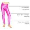 image:imageSTRETCH IS COMFORT Girls Metallic Leggings  Sparkly Dance Pants  Shiny Stretch Tights  Gold Leggings Girls Pink NeonHot Pink