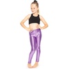 image:imageSTRETCH IS COMFORT Girls Metallic Leggings  Sparkly Dance Pants  Shiny Stretch Tights  Gold Leggings Girls Pink NeonLavender
