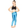 image:imageSTRETCH IS COMFORT Girls Metallic Leggings  Sparkly Dance Pants  Shiny Stretch Tights  Gold Leggings Girls Pink NeonOcean Blue