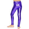 image:imageSTRETCH IS COMFORT Girls Metallic Leggings  Sparkly Dance Pants  Shiny Stretch Tights  Gold Leggings Girls Pink NeonPurple