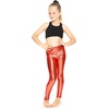 image:imageSTRETCH IS COMFORT Girls Metallic Leggings  Sparkly Dance Pants  Shiny Stretch Tights  Gold Leggings Girls Pink NeonRed